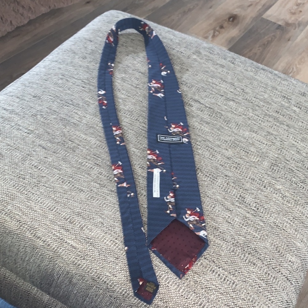 FIREMAN’S Necktie The Saturday Evening Post Norman Rockwell Fireman Dog Silk NEW - Picture 7 of 9